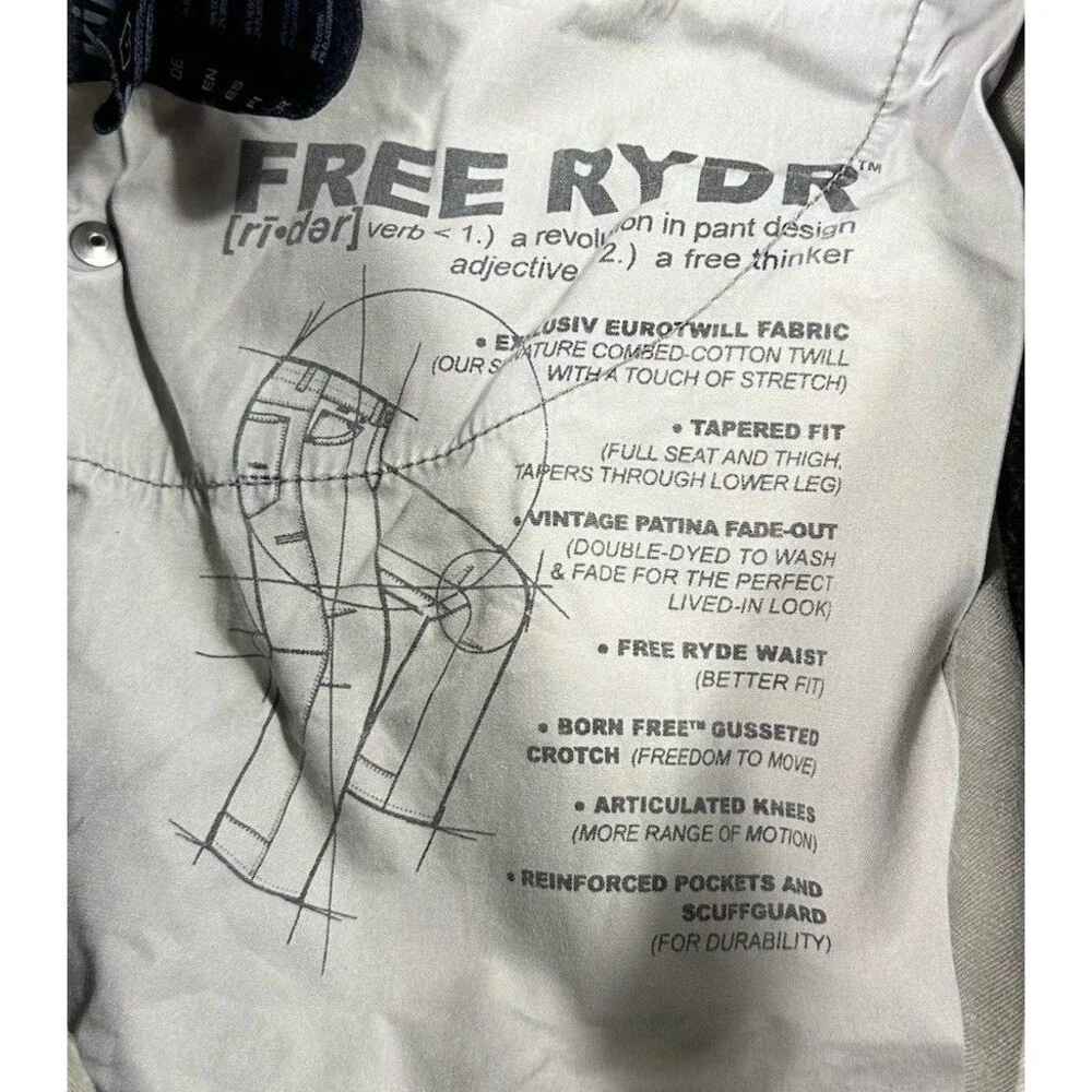 Kuhl Free Rydr Pants Mens 32x32.5 Gray Patina Dyed Hiking Work Outdoors READ